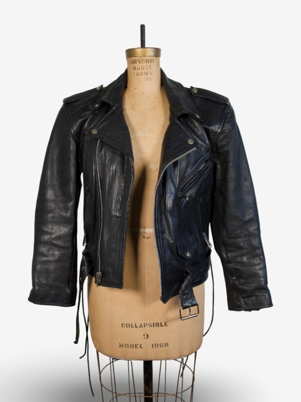 Vintage Leather Gold Motorcycle Leather Jacket